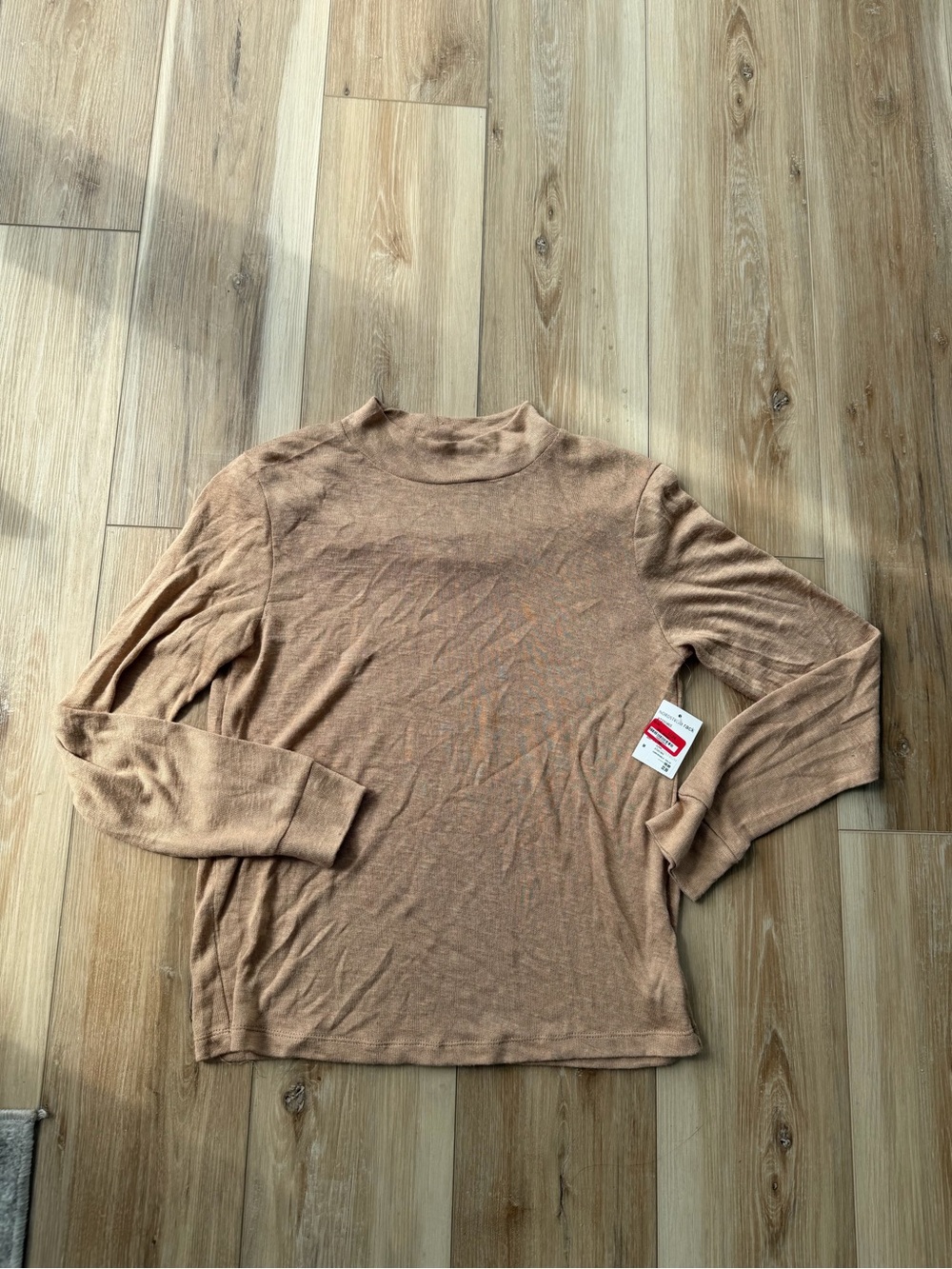 Nordstrom Camel Lightweight Long Sleeve Sweater
